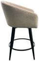 Intercon Champagne Metal Base Barstool with Barrel Seat-2