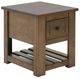 International Furniture Direct Parota III Barrel Brown Chairside Table-0