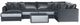 Jackson Furniture Remington 6-Piece Slate U-Shape Sectional and Chaise-2