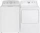 GE® White Agitator Top Load Washer & Gas Dryer Laundry Pair-0