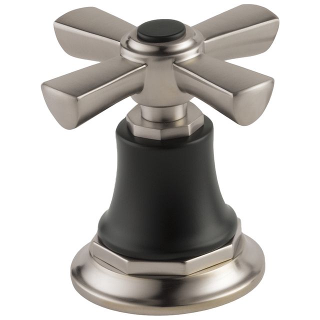 Brizo Rook® Matte Black/Brilliance® Luxe Nickel® Roman Tub Faucet Kit-0