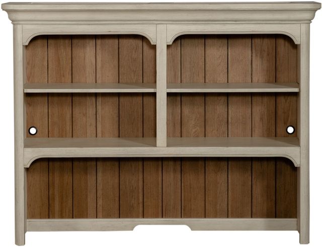 Liberty Furniture Farmhouse Reimagined 3-Piece Antique White/Chestnut Desk and Hutch Set-2