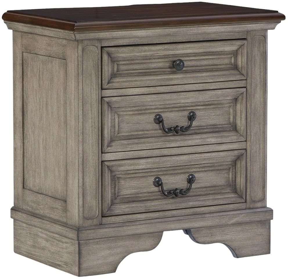 Signature Design by Ashley® Lodenbay Antiqued Gray Nightstand