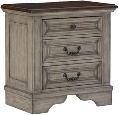Signature Design by Ashley® Lodenbay Antiqued Gray Nightstand