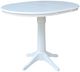 John Thomas Furniture® Dining Essentials Pure White 36" Extendable Dining Table with Extendable Transitional Pedestal Base-0