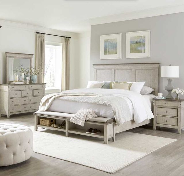 Liberty Furniture Ivy Hollow 4-Piece Dusty Taupe/Weathered Linen King Storage Bedroom Set-1