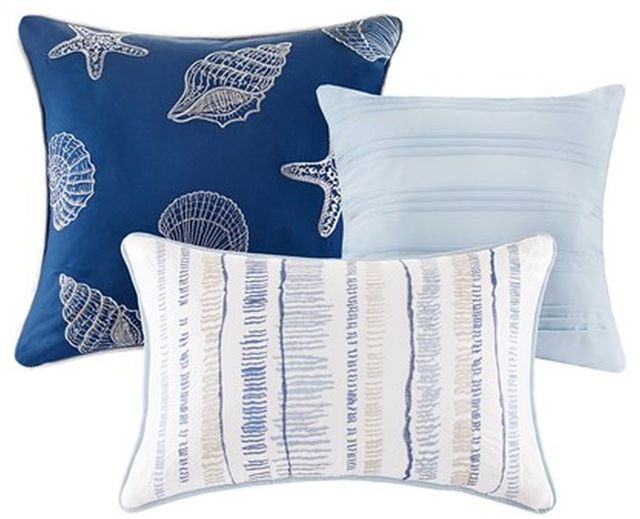 Olliix by Madison Park Blue Full/Queen Marina 6-Piece Quilted Coverlet Set-1