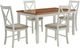 Powell® Jane 5-Piece Honey Brown/Vanilla White Dining Set-0