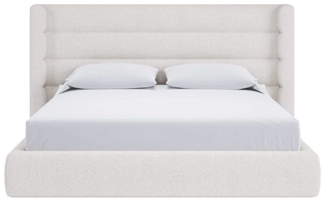 Modus Furniture Formosa Frank Cottage Cheese Queen Upholstered Wingback Platform Bed-2