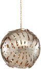 Currey & Company Elder Contemporary Gold Leaf/Contemporary Silver Leaf Orb Chandelier-1