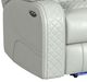 Elements International Carlo Pebble Oyster Power Recliner with Power Headrest-5