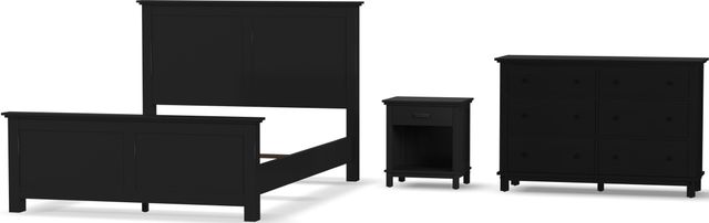 homestyles® Oak Park 3-Piece Black Queen Panel Bedroom Set-0