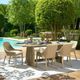 Uttermost® Harbor Cerused Wheat Herringbone Wooden Indoor-Outdoor Dining Table-1