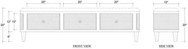 Bramble Customizable Lexington Bench-1