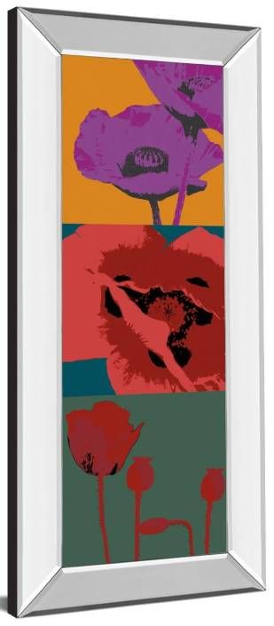 Classy Art Pop Poppies by Li-Legger, D Mirrored Frame Wall Art-1