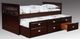 Bernards Logan Merlot Youth Twin Trundle Captain's Bed-1