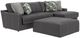 Jackson Furniture Minori 3-Piece Steel Right-Arm Facing Sectional with Ottoman-0