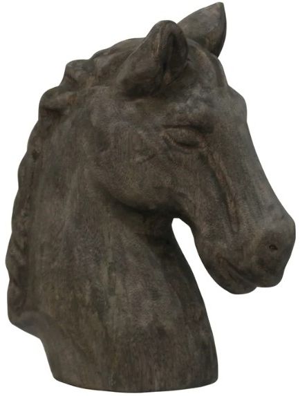 StyleCraft Natural Native Horse Table Top Carved Sculpture-0