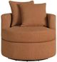 Coaster® Debbie Black/Burnt Orange Swivel Accent Chair-1