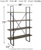 Signature Design by Ashley® Gilesgrove Black/Gray Bookcase-3