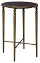 Furniture Classics Evry Slate Gray Side Table with Antique Brass Base-0