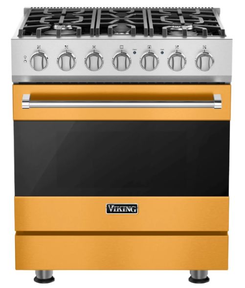 Viking® 3 Series 30" Daffodil Propane Pro Style Gas Range-0