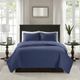 Olliix by Madison Park Navy Full/Queen Quebec Reversible Coverlet Set-0