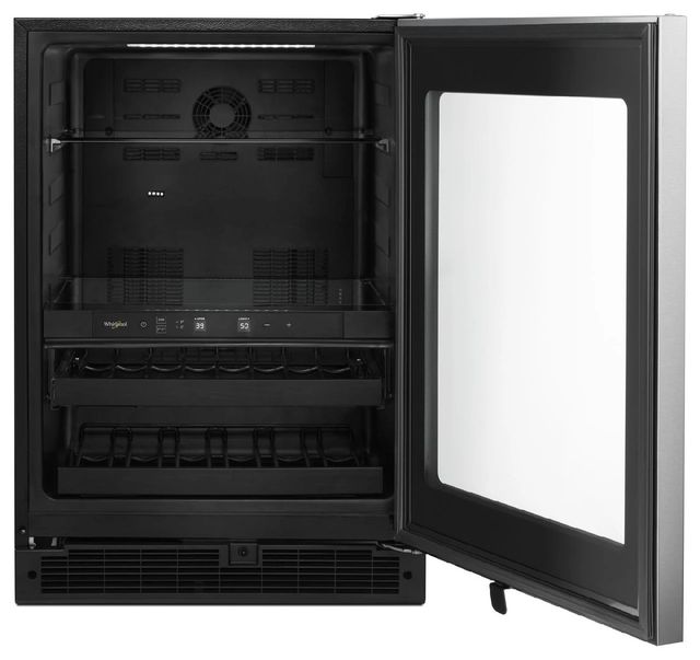 Whirlpool® 24" 5.2 Cu. Ft. Fingerprint Resistant Stainless Steel Wine Cooler-1