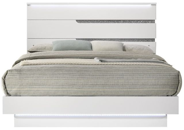 New Classic® Home Furnishings Paradox 4-Piece White Queen Panel Bedroom Set-2