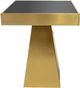 Harp & Finial® Bryant Black End Table with Brushed Gold Base-0