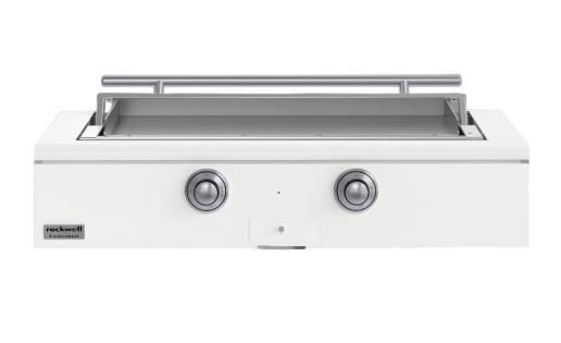 Caliber™ Rockwell Social 48" Matte White Built-In Natural Gas Outdoor Griddle with Stainless Steel Hardware-0