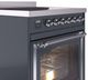 Ilve® Nostalgie II Noblesse 30'' Blue Gray Pro Style Induction Range with Chrome Trim-4