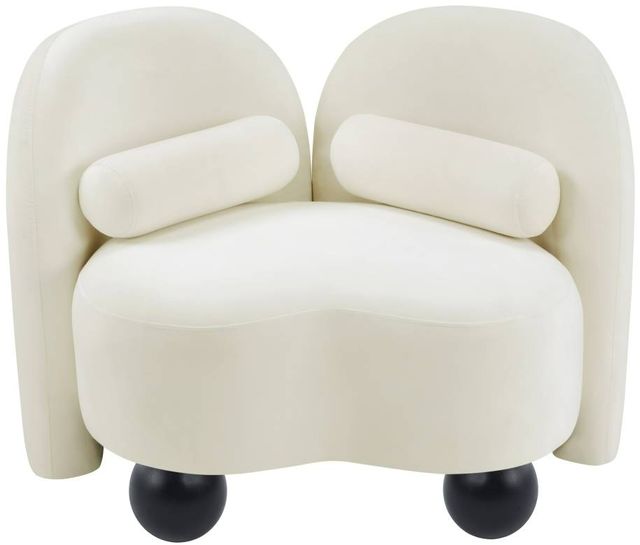 Meridian Furniture Daphne Cream Velvet Accent Chair-1