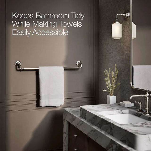 KOHLER® Artifacts® Vibrant Brushed Nickel 30" Towel Bar-3