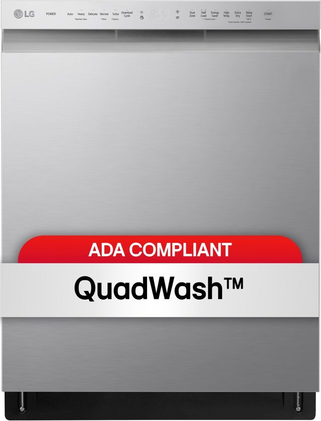 LG 24" Stainless Steel Wi-Fi Enabled Built-In Dishwasher with QuadWash™-2
