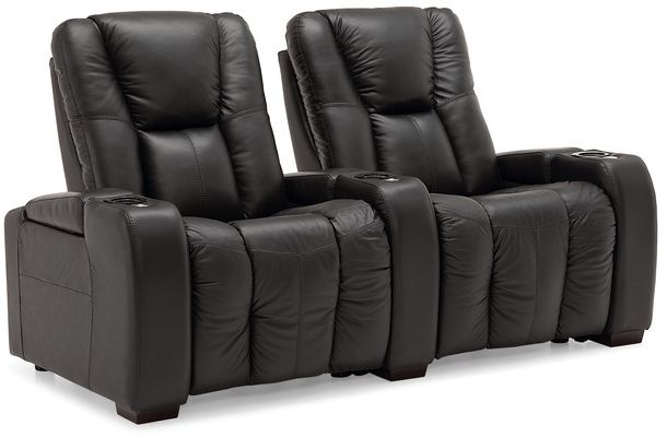 Palliser® Furniture Media 2-Piece Black Theater Seating-0