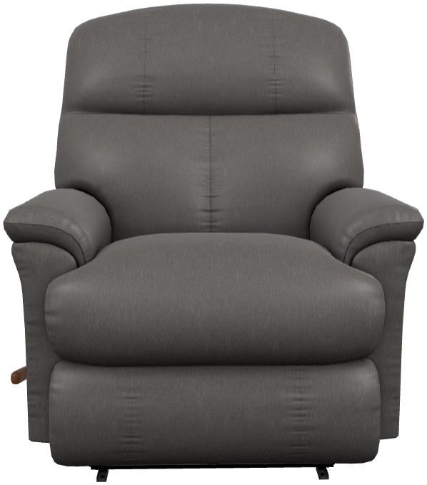 La-Z-Boy® Reed Gray Leather Manual Wall Recliner-1