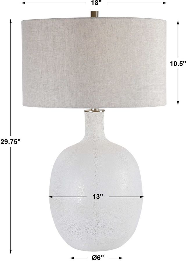 Uttermost® Whiteout Mottled Aged White Table Lamp-2
