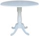 John Thomas Furniture® Dining Essentials Pure White Table Top with Pure White Traditional Pedestal Base-0