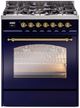 Ilve® Nostalgie II Series 30" Midnight Blue Pro Style Dual Fuel Range-0