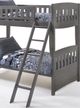 Night & Day Furniture™ Cinnamon Stonewash Twin/Twin Bunk Bed-1