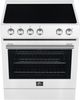 FORNO® Leonardo 30" White Pro Style Electric Range-4