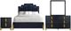 New Classic® Home Furnishings Empire 4-Piece Black Queen Panel Bedroom Set-0
