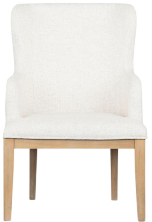 Magnussen Home® Somerset 2-Piece Butternut/Omari Natural Upholstered Dining Arm Chair Set-2