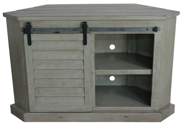 American Heartland Manufacturing Rustic Winsome Shutter Corner TV Stand-1