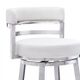 Armen Living Madrid White 30" Bar Stool-3