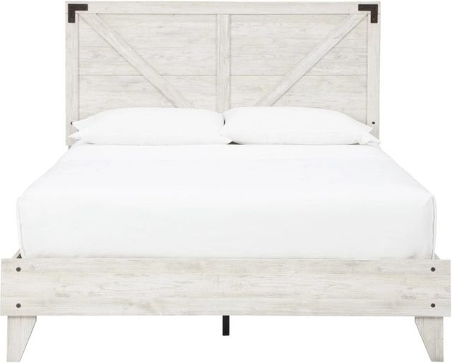 Signature Design by Ashley® Shawburn Dark Charcoal Gray/White Queen Platform Bed-1