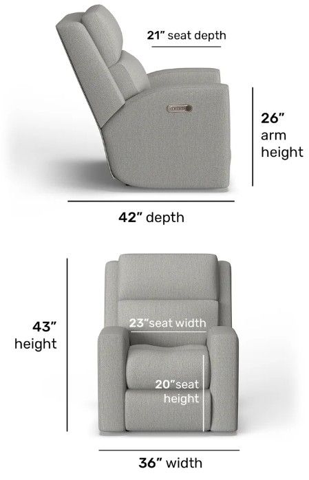 Flexsteel® Customizable Score 36" Power Recliner with Power Headrest and Lumbar-2