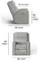 Flexsteel® Customizable Score 36" Power Recliner with Power Headrest and Lumbar-2