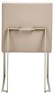 Michael Amini® Marin Brushed Stainless Steel/Greige Dining Side Chair-4